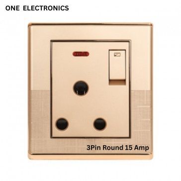 3 PIN ROUND 15 AMP SWITCH AND SOCKET ONE ELECTRONICS
