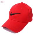 Black Embroidery logo Red Cotton Curved Cap For Men. 