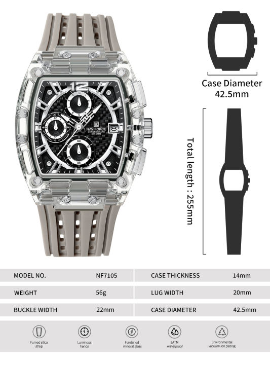 NAVIFORCE%20NF7105%20Sports%20Transparent%20Waterproof%20Quartz%20Silicone%20Multifunctional%20Chronograph%20Men%20Watch%20-%20Image%204