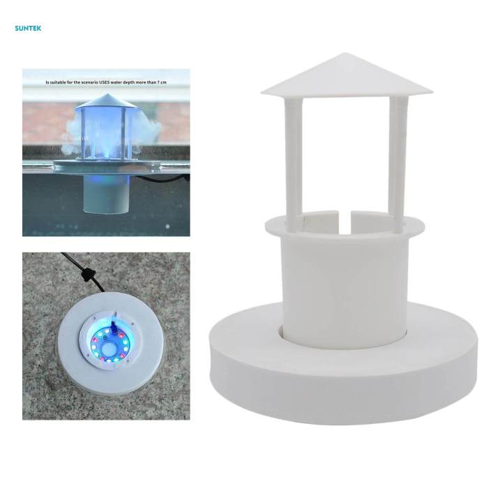Small LED Light Floating Mist Fog Maker Landscape Fish Tank Aquarium Fogger