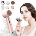 6 In 1 Ultrasonic Facial Cleansing Brush Electric Auto Rotating Waterproof Face Skin Acne Pore Cleaner Blackhead Removal Machine. 