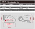 VEISON DX11 6mm Anti Acid Anti-Theft 3 Key Disc Brake Lock Multicolor.