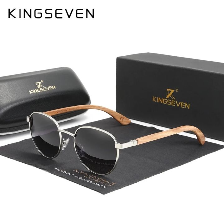 KINGSEVEN%20Brand%20Handmade%20Wood%20Sunglasses%20Polarized%20Men's%20Glasses%20UV400%20Protection%20Mirror%20Eyewear%20Wooden%20Temples%20Outdoor%20Travel%20-%20Image%202