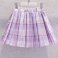 Girls' JK New Fashionable Short Sleeve Academy Style Pleated Skirt Kuromi Princess Dress Summer Two Piece Set. 