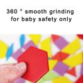 155 Pcs Wooden Pattern Blocks Set Geometric Shape Puzzle Kindergarten Classic Educational Montessori Tangram Toy.