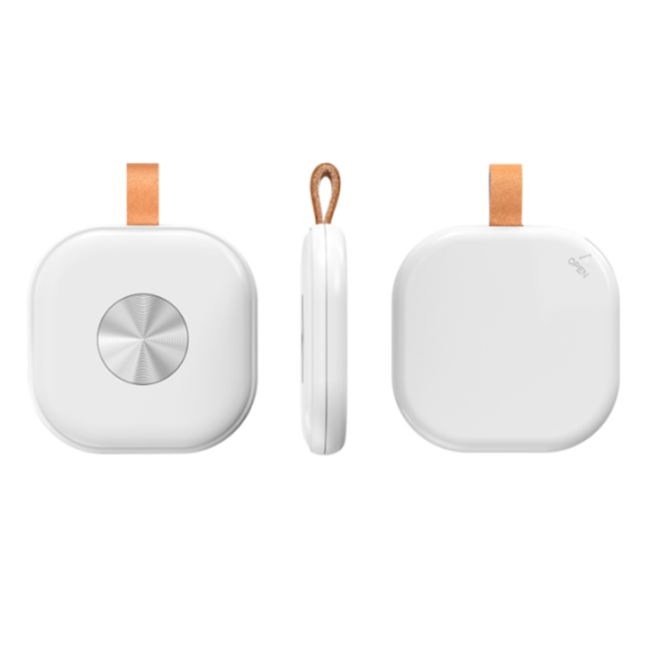 Key Finder Tracker for Find My with Keychain, White