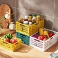 Practical Collapsible Foldable Storage Crate Stackable Drawer Organizer Case Plastic S/M/L Storage Baskets Kitchen. 