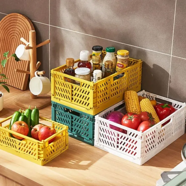 Practical%20Collapsible%20Foldable%20Storage%20Crate%20Stackable%20Drawer%20Organizer%20Case%20Plastic%20S/M/L%20Storage%20Baskets%20Kitchen%20-%20Image%206