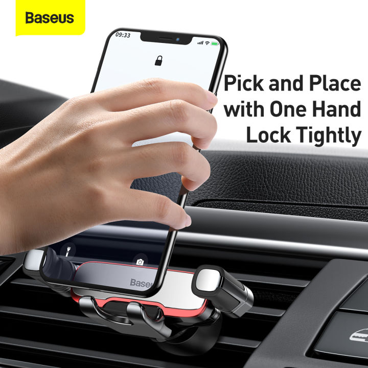 Baseus%20%20Car%20Phone%20Holder,%20360%C2%B0%20Rotating%20Auto%20Lock%20&%20Release%20Mobile%20Holder%20for%20Air%20Vent%20-%20Image%202