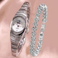 A07241 Fashion Trend Business Versatile Luxury Diamond Stars Elegant Quartz Watch Set with Diamond Hand.