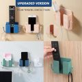 1pcs Wall Mounted Organizer Storage Box Remote Control Mounted Mobile Phone Plug Wall Holder Charging Multifunction Holder Stand - cloth stand. 