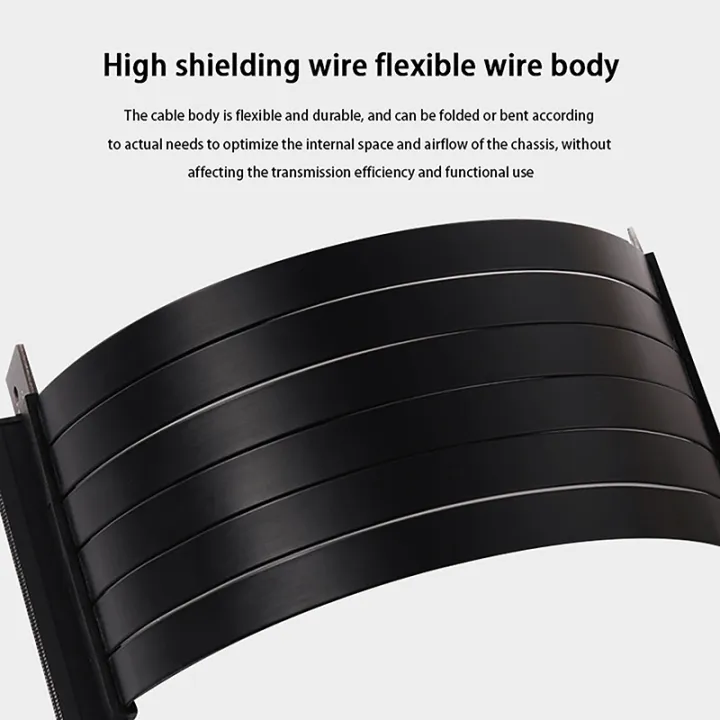 Full%20Speed%20PCIE%203.0%204.0%2016x%20Riser%20Cable%20Graphics%20Card%20Extension%20Cable%20PCIE%20Express%20GPU%20Expansion%20Card%20Riser%20Shielded%20Extender%20jingu%20-%20Image%205