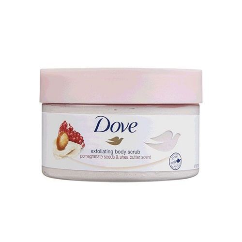 Dove exfoliating body scrub crushed pomegranate seeds & shea butter scent 225ml
