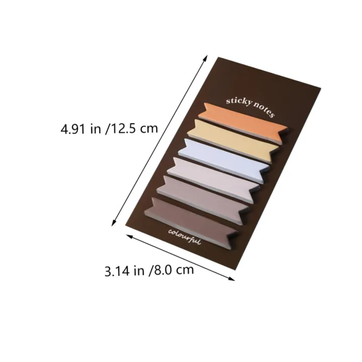 Adhesive%20Notes120%20Sheets%206%20Colors%20Morandi%20Gradient%20Color%20Sticky%20Notes%20Memo%20Pad%20Lable%20Sticker%20Bookmarks%20Notepad%20for%20Strip%20Index%20Tabs%20Writable%20Page%20Marking%20Classify%20File%20-%20Image%209
