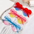 Fashionable Gradient Outdoor Jelly Colorful Heart-shaped Sunglasses Glasses. 