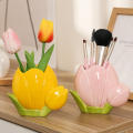 Aesthetic Pen Holder Compact Ceramic Multifunction Makeup Brush Holder Ins Style Retro Storage Bucket for Desk Organizer Vanity. 