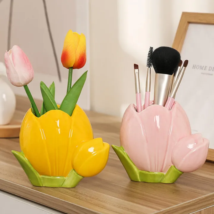 Aesthetic%20Pen%20Holder%20Compact%20Ceramic%20Multifunction%20Makeup%20Brush%20Holder%20Ins%20Style%20Retro%20Storage%20Bucket%20for%20Desk%20Organizer%20Vanity%20-%20Image%204
