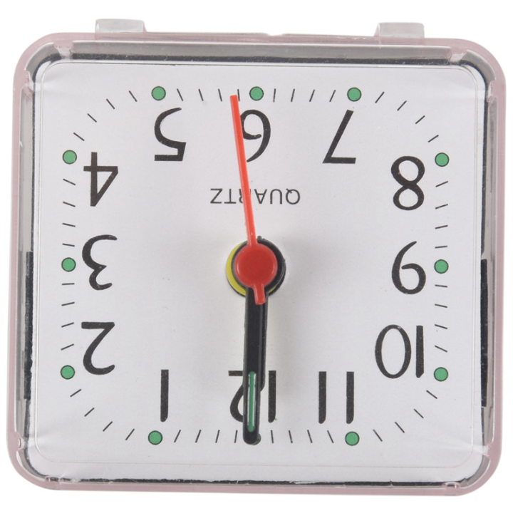 Mini Animated Clock 2Pcs Portable Cute Mini Cartoon Multi-Function Table Clocks(White ...