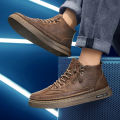 【selevn roind】 Men Boots Winter High Top Leather Shoes Fashion Cotton Shoes Fashion Ankle Boots Business Casual Outdoor Shoes Male Sneakers New.