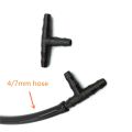 Five (5) Pieces Tee Connector 4mm size for 4/7 mm microtube drip irrigation feeder, drip extension line.. 
