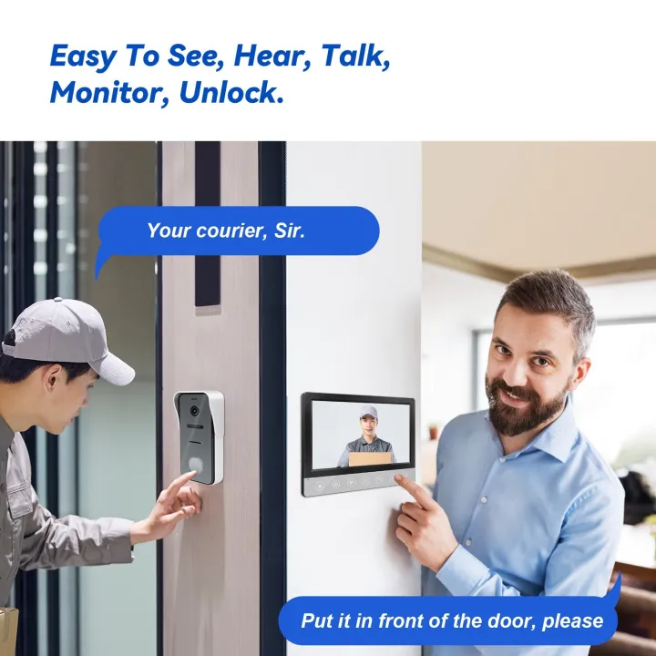 Wired%20Video%20Intercom%20System%207-inch%20Video%20Doorbell%20Phone%20System%20Video%20Intercom%20System%20Home%20Security%20Intercom%20-%20grey%20-%20Image%206