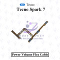 For Tecno Spark 7 Volume Power Flex Cable On Off Power Volume Switch Side Button Flex Ribbon Repair Parts. 