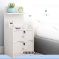 Modern Bedside Table, 2 Locker Drawer with Storage Shelf, Modern Stand Bedroom Furniture Quarto Cabinet Bedside Table. 