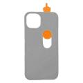 Funny Sliding Middle Finger Phone Case For iPhone15 Series 3D Printing Phone Anti Drop Silicone Slide Card Bag Funny Phone Case.