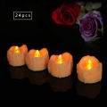12pcs Led Electronic Candles Energy Saving Flameless Tealights Candles Lights For Valentine Day Decoration. 