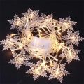 3.2M Christmas Snowflakes LED String Lights Flashing Fairy Curtain Lights Waterproof For Holiday Party Wedding Xmas Decoration. 