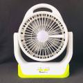 JOYKALY YG-729 Portable Rechargeable LED Light AC/AD Electronic Fan with 8" inches High Speed Blade. 