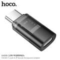 Hoco UA36D USB-C Male to iP Female OTG Transparent Adapter. 