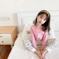Korean Girls Pajamas Cute Rabbit 100% Cotton Pyjamas Kids Clothes Sets Children Boys Sleepwear For 2 3 4 5 6 7Years Loungewear. 