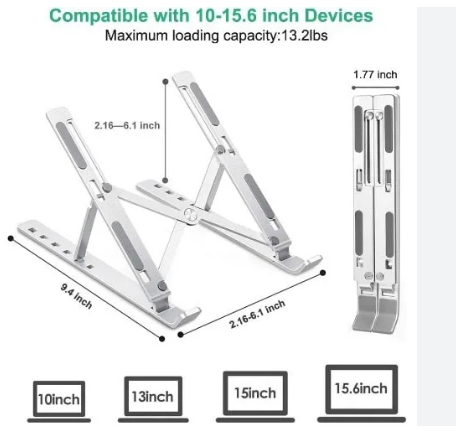 Laptop Stand Creative Folding Storage Bracket for 10-17 inch Tablets Notebook Laptop Premium Quality in Plastic