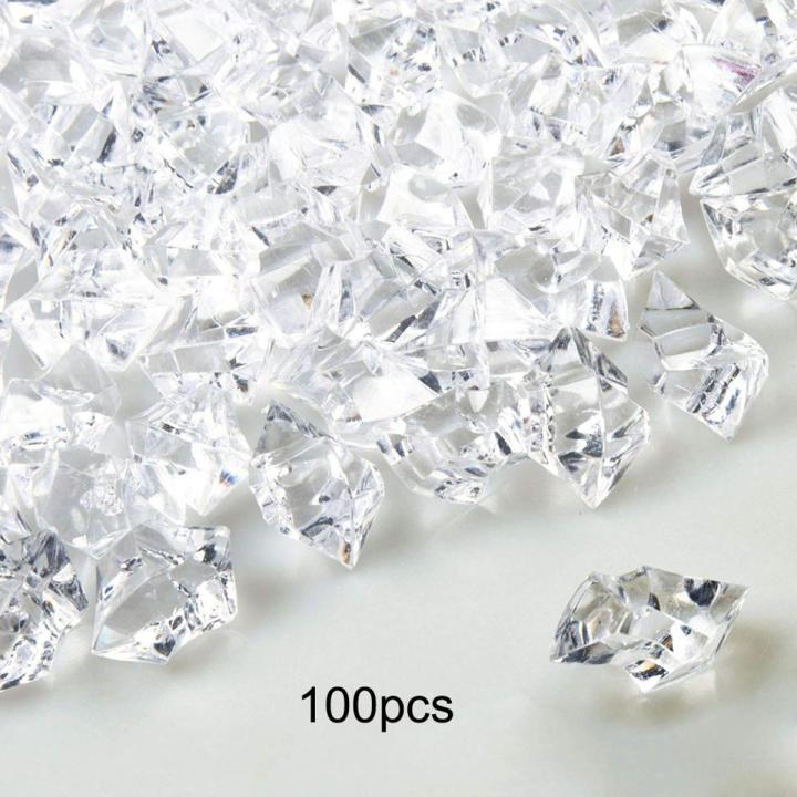 【Hannah Martin Store】100pcs Fake Crushed Ice Rocks Acrylic Crystal ...