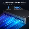 UGREEN Ethernet Switch 1000Mbps Mini Network Expension 5/8 Ports All Gigabit for Router Lan Hub Full/Half Duplex Plug and Play.