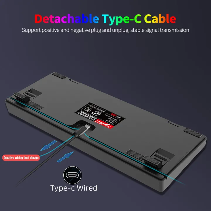 HXSJ%20L600%2087%20Keys%20Wired%20Mechanical%20Keyboard%20Two-color%20Injection%20Keycap%20White%20Backlight%20Detachable%20Type-C%20Cable%20(Red%20Switches)%20-%20Image%208