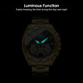 LouisWill Men's Watch Double Tourbillon Hollow Calendar Watch Luminous Watch Steel Band Watch Men's Fashion Steel Watches 30M Waterproof Wristwatches  Watches For Men With Free Box. 