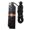 Multi plug Black 5 Point 3 pin Socket Best Quality Multi Plug Socket With Switch, Model : S-512.
