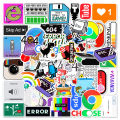 10/30/50pcs Cartoon Programming 404 Network Error Graffiti Stickers DIY Laptop Motorcycle Car Computer Waterproof Sticker Decals.