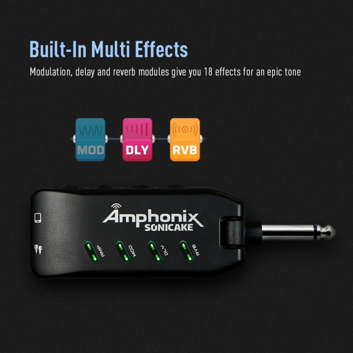 SONICAKE%20Bluetooth%20Headphone%20Guitar%20Amplifier%20Plug-In%20USB%20Chargable%20Portable%20Pocket%20Carry-On%20Bedroom%20Multi-Effects%20QAP-10%20-%20Image%203