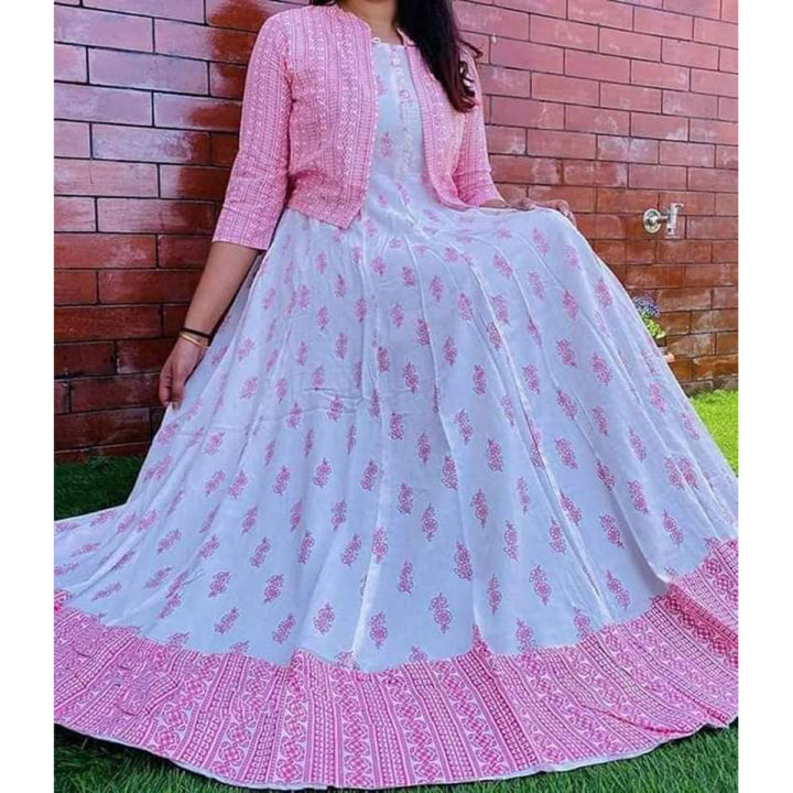 New Exclusive designed Gown1piece long Gown long kurti For Stylish Women Girls