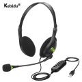 【3C VictoryEagle】3.5mm USB Headset Microphone for PC Multi-Key Control Call Wired Headphones HD Microphone For PC.