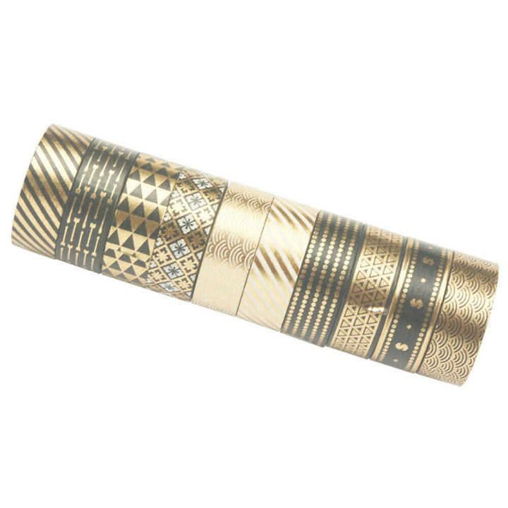 10%20Rolls%20Foil%20Washi%20Tape%20Set%20Paper%20Scrapbooking%20Adhesive%20-%20Image%207