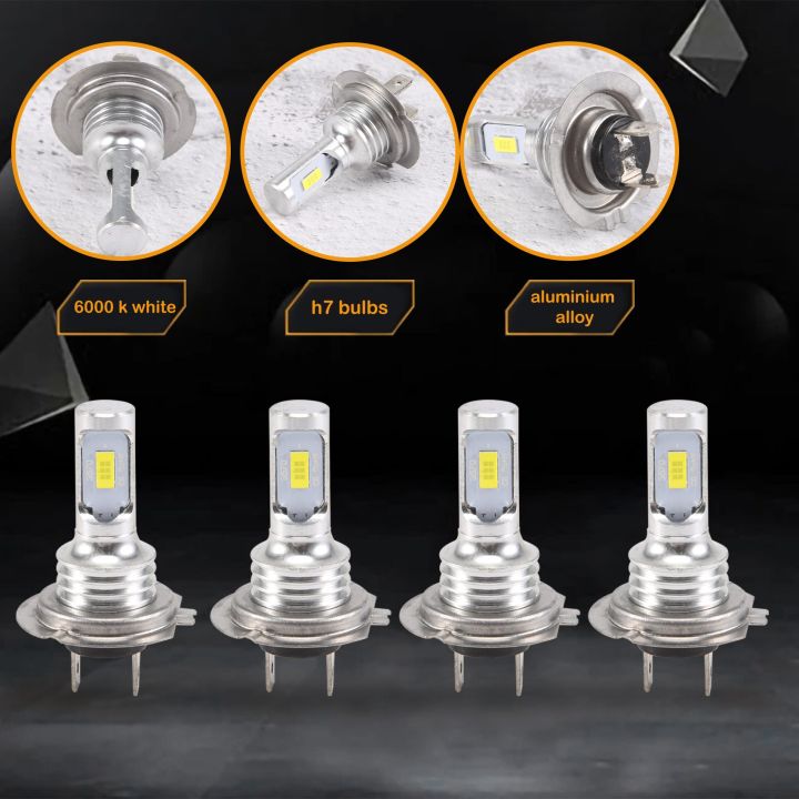 4PCS%20Mini%20H7%20+%20H7%20Combo%20LED%20Headlight%20Kit%20Bulbs%20High%20Low%20Beam%20240W%2052000LM%206000K%20Kit%20Super%20White%20-%20Image%208