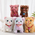 Cute Electronic Plush Cat Toy Can Walking Meowing Wagging Tail Stuffed Cat Doll Child Interactive Toys For Birthday Gift. 