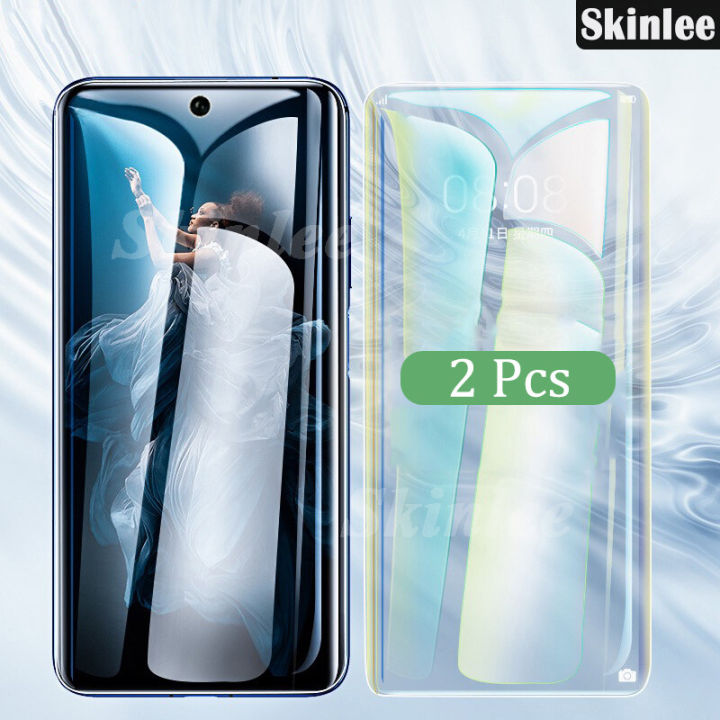 2 Pcs for Samsung Galaxy A35 A55 Screen Protector Tempered Glass Transparent Clear Screen Glass Film Casing for Samsung A35 A55 Cover No Black Edges