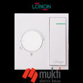 LONON K5 Series Fan Regulator Dimmer with Switch White Speed Control Socket 100% Copper.