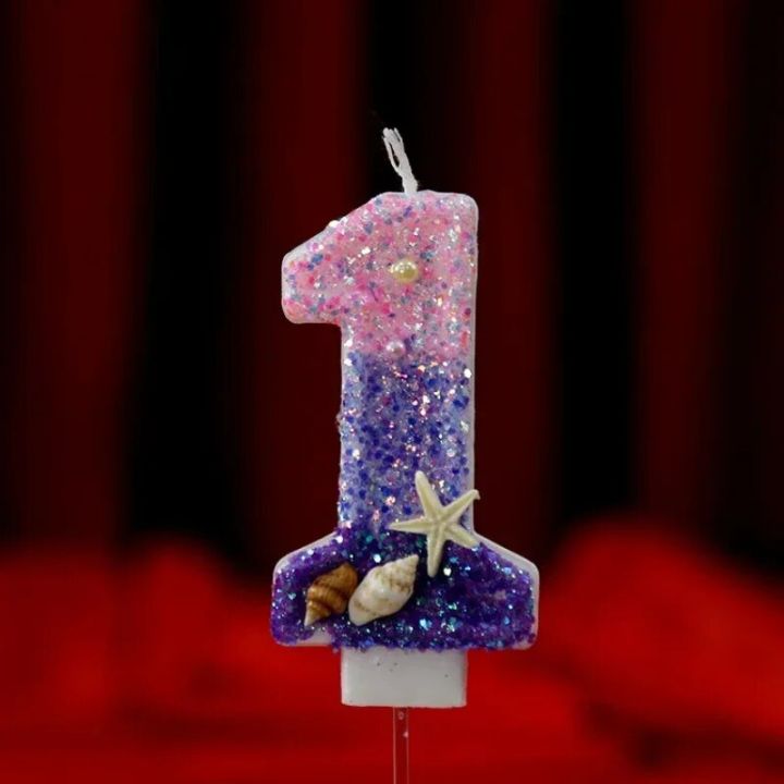 Princess%20Birthday%20Mermaid%20Pearl%20Candle%20Cake%20Topper%20Decor%20Girl%201%202%203%204%205%206%207%208%209%20Year%20Old%20Wedding%20Dessert%20Cupcake%20Baking%20Supplies%20-%20Image%204
