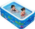 Stylish Addition - Rectangle Quick Set Inflatable Pool Above Ground Swimming Pool Kids Family Sports with free Electric pumper - Modern - Choice Expression. 
